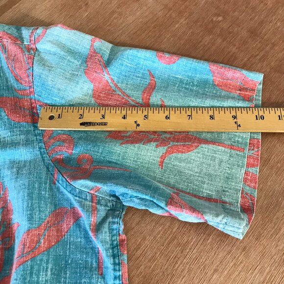 Vintage Reyn Spooner Hawaiian Shirt Men XXL Blue Floral Button Down Pullover - Picture 9 of 12